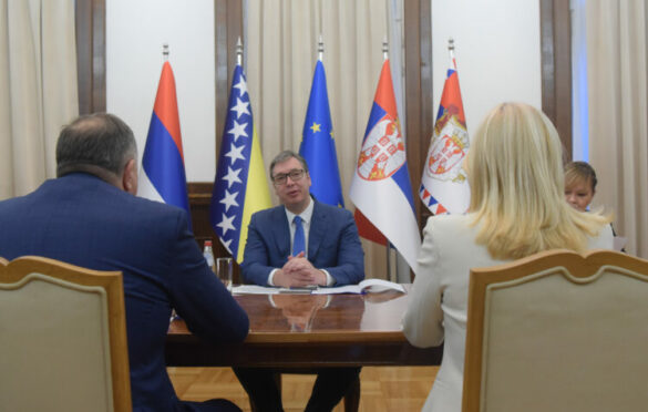 Vučić nakon sastanka sa Dodikom i Cvijanovićevom “Hvala narodu Srpske što je uvijek uz svoju Srbiju”