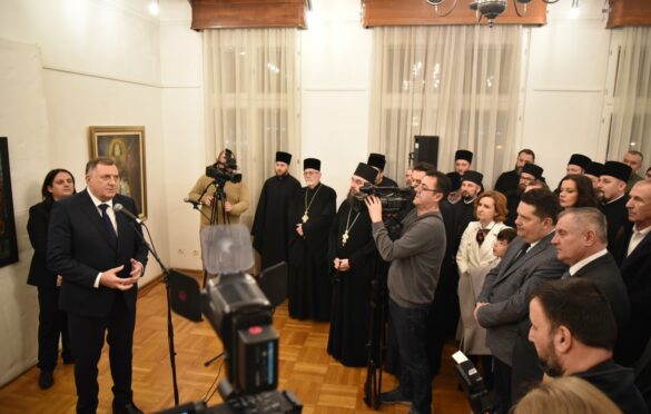 U Banjaluci otvorena izložba “Sveti Sava, Svetogorac i Hilandarac. Savremeni umetnički izraz”