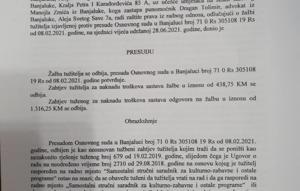 Stanić pozvao Stanivukovića da smijeni direktora “Akvane”
