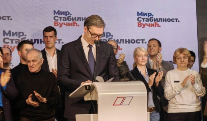 Predsednik SNS-a Aleksandar Vučić obratio se građanima Srbije i proglasio pobjedu