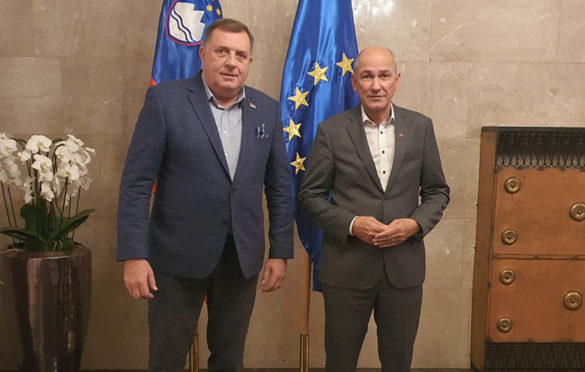Dodik se sastao s Janšom u Ljubljani