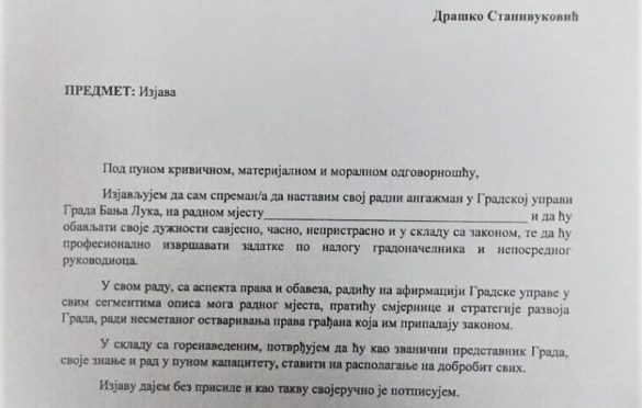Sindikat u čudu: Stanivuković traži da šefovi potpišu izjavu da će ga slušati