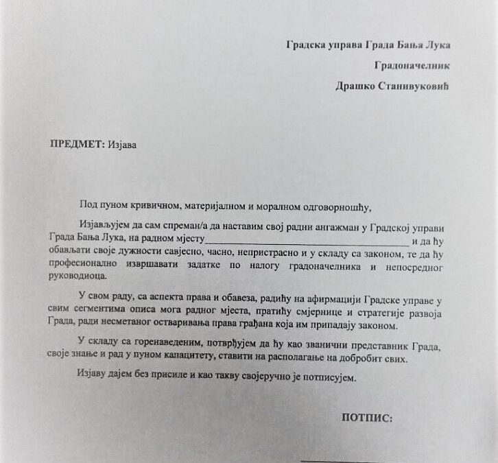 Sindikat u čudu: Stanivuković traži da šefovi potpišu izjavu da će ga slušati