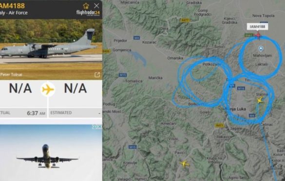 Avion italijanske vojske kruži nad Banjalukom