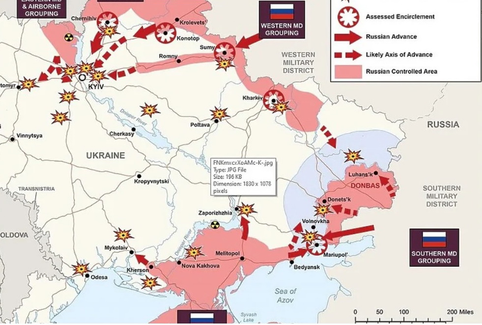 Britanci objavili novu mapu ruskih napada na Ukrajinu